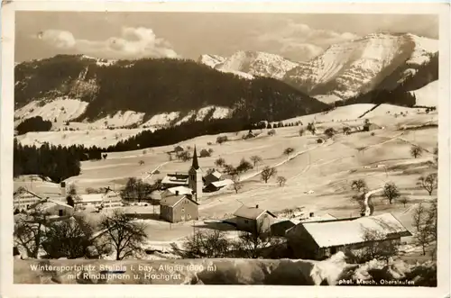 Allgäu, Steibis b. Oberstaufen mit Rindalphorn und Hochgrat -340632