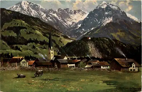 Fischen, Allgäu, m. Nebelhorn und Rubihorn -340794