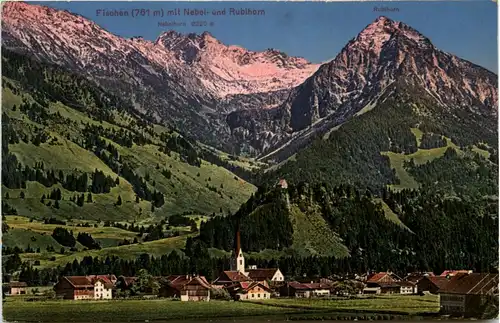 Fischen, Allgäu, mit Nebelhorn und Rubihorn -340972