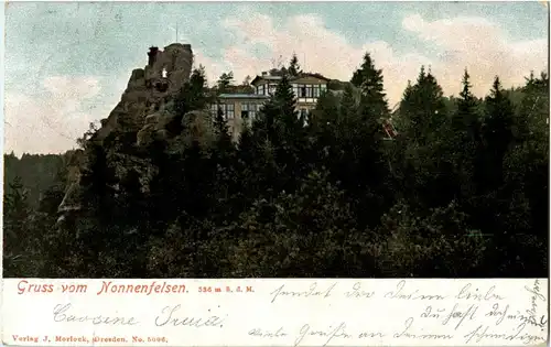 Gruss vom Nonnenfelsen - Jonsdorf -37820