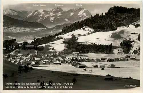 Oberstaufen, Allgäu, Blick von der Jugend aus -340944