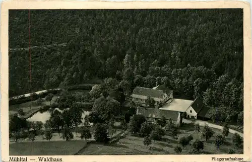 Eisenberg, Mühltal - Waldhaus, Fliegeraufnahme -341216