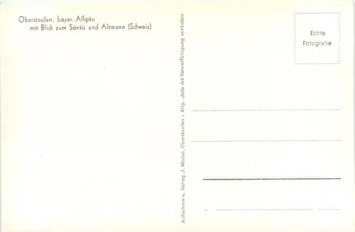 Oberstaufen, Allgäu, mit Blick zum Säntis und Altmann -340540