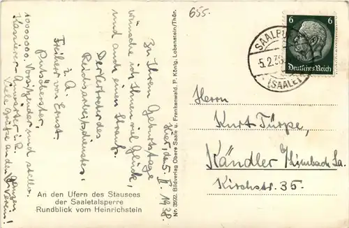 Die Saaletalsperre, An den Ufern des Stausees, Rundblick vom Heinrichste -341512