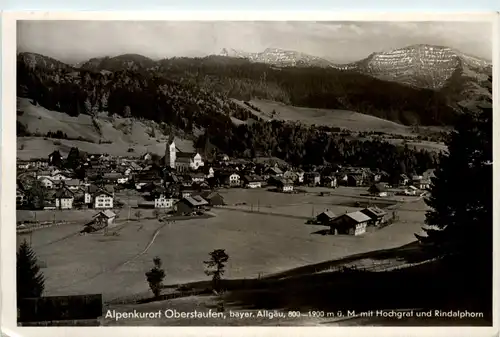 Oberstaufen, Allgäu, mit Hochgrat und Rindalphorn -340918