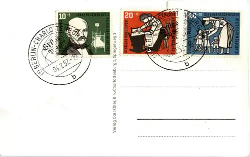 Berlin - Charlottenburg - Grüne Woche 1957 mit Sonderstempel -38336