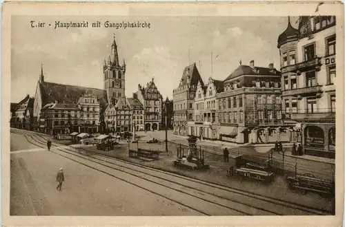 Trier, Hauptmarkt mit Gangolphskirche -341664