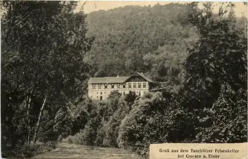 Eisenberg, Gruss aus dem Tauchlitzer Felsenkeller bei Crossen a.Elster -341220