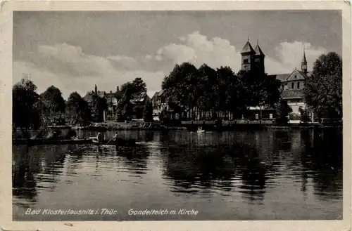 Bad Klosterlausnitz, Gondelteich mit Kirche -342166