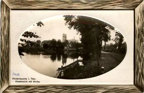 Bad Klosterlausnitz, Klosterteich mit Kirche -342186