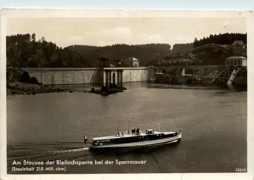 Die Bleilochsperre, am Stausee bei der Sperrmauer -341450