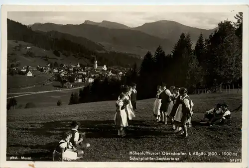 Oberstaufen, Allgäu, Schuhplattler-Sechsertanz -341620