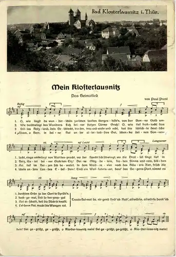 Bad Klosterlausnitz, Lied Mein Klosterlausnitz -342138