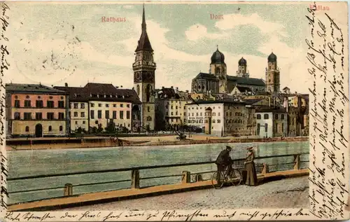 Passau, Rathaus, Dom -342994