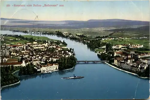 Bodensee, Konstanz vom Ballon Bodensee aus -342310