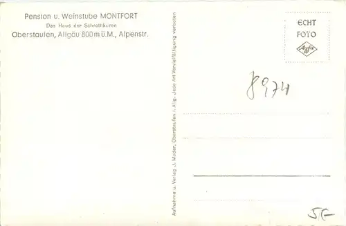 Oberstaufen, Allgäu, Pension und Weinstube Montfort -344142