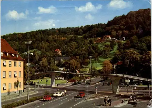 Freiburg - Nebe Fussgängerbrücke beim Stadtgarten -343604