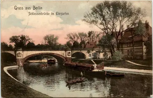 Gruss aus Berlin, Schleusenbrücke im Tiergarten -344582