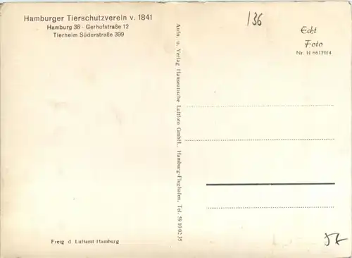 Hamburg, Tierschutzverein, Tierheim Süderstrasse 399 -343010