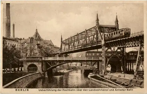 Berlin - Überführung der Hochbahn über den Landwehrkanal -40580