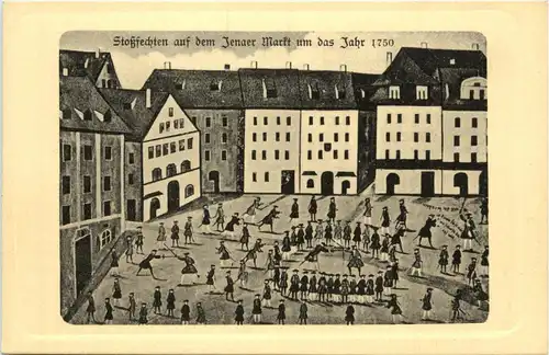 Stossfechten auf dem Jenaer Markt um 1750 -344722