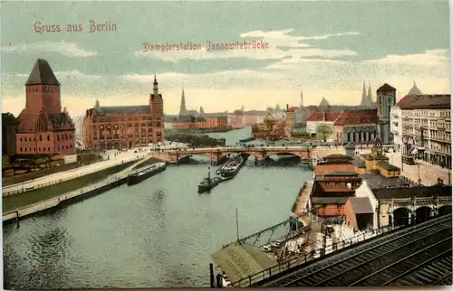 Berlin, Grüsse, Dampferstation , Jannowitzbrücke -344596