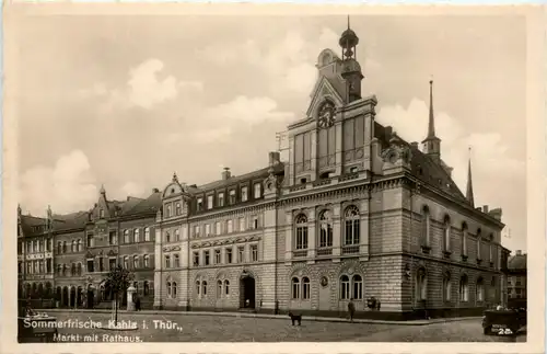 Kahla. Markt mit Rathaus -344676