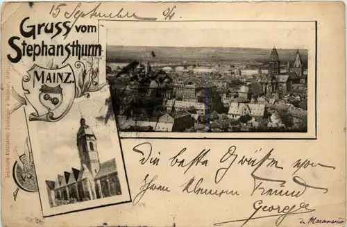Mainz, Gruss vom Stephansturm -344354