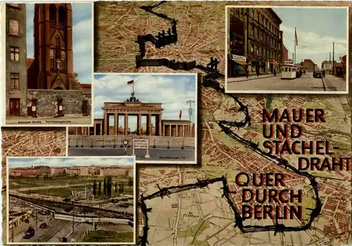 Berlin - Mauer und Stacheldraht -41138