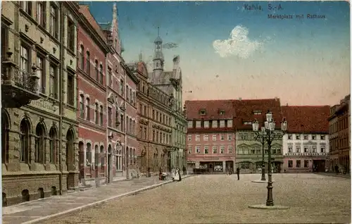 Kahla. Marktplatz mit Rathaus -344672