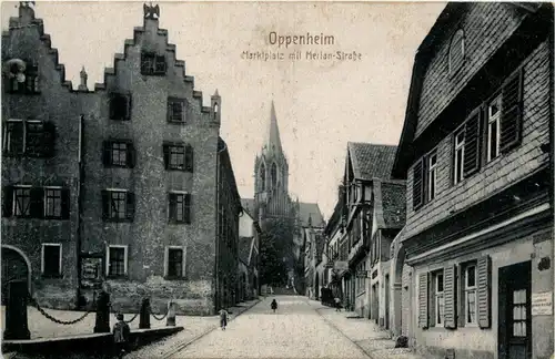 Oppenheim, Marktplatz mit Merlan-Strasse -345282