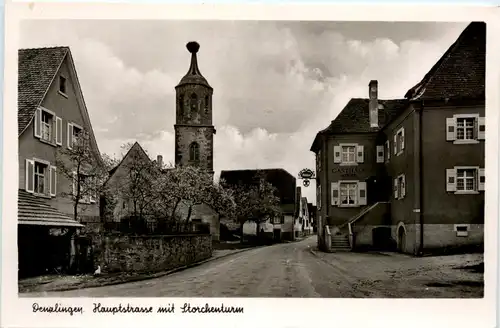 Denzlingen, Hauptstrasse mit Storchenturm -345422