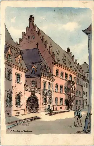 Freiburg i.Br., Haus zum Walfisch, Zeichnung -344992