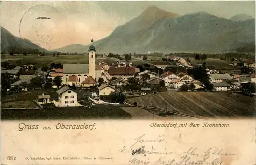 Oberaudorf am Inn, Grüsse, mit dem Kranzhorn -345124