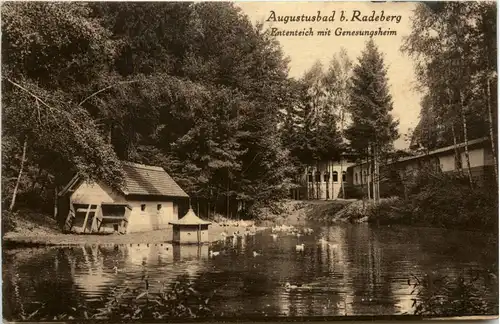 Augustusbad, Ententeich mit Genesungsheim -344578
