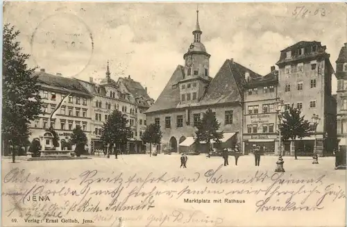 Jena, Markt mit Rathaus -344858