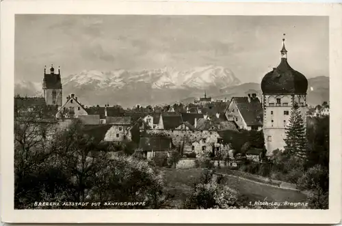 Bregenz, Altstadt mit Säntisgruppe -345962