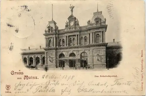 Mainz, Grüsse, Das Bahnhofsportal -344370