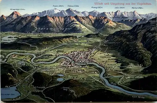 Villach und Umgebung aus der Vogelschau -345574