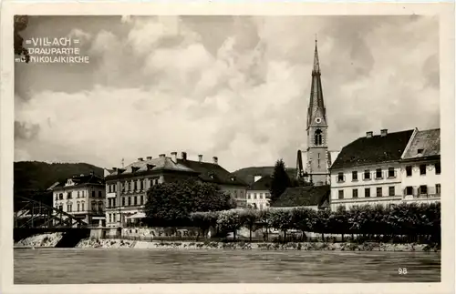 Villach, Draupartie mit Nikolaikirche -345624