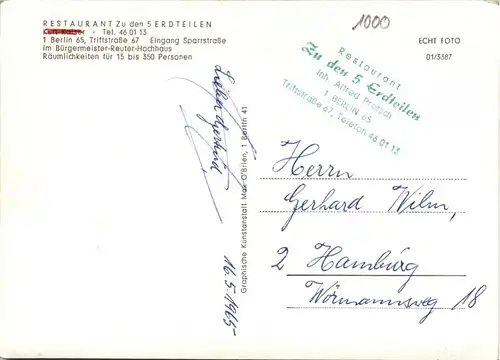 Berlin, Restaurant zu den 5 Erdteilen,div. Bilder -345864