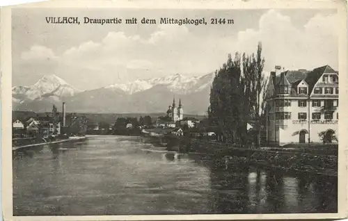 Villach, Draupartie mit dem mittagskogel -345580