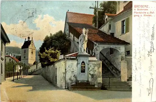 Bregenz, Pfarrkirche und Aufgang zum Kloster -347182