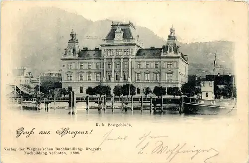 Bregenz, Grüsse, K.K. Postgebäude -347184