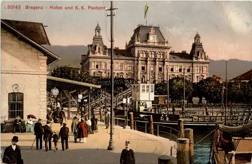Bregenz, Hafen und K.K. Postamt -347194