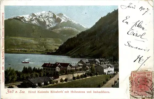 Zell am See, Hotel Kaiserin Elisabeth mit Hohentenn und Imbachhorn -347384