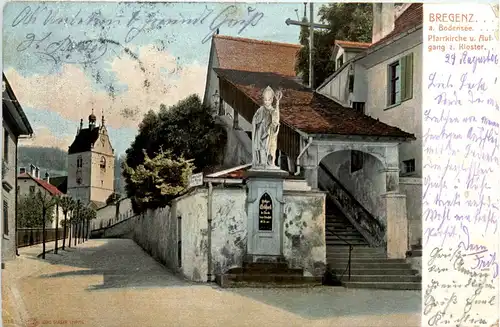 Bregenz, Pfarrkirche und Aufgang zum Kloster -347192