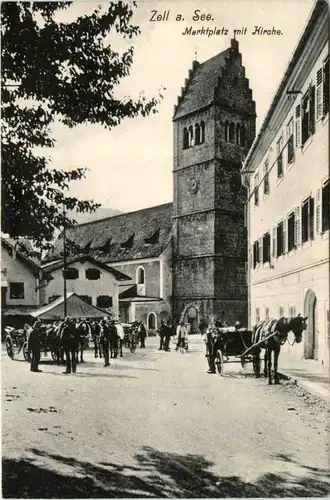 Zell am See, Marktplatz mit Kirche -347392