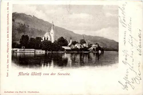 Maria Wörth, am Wörthersee, von der Seeseite -346838