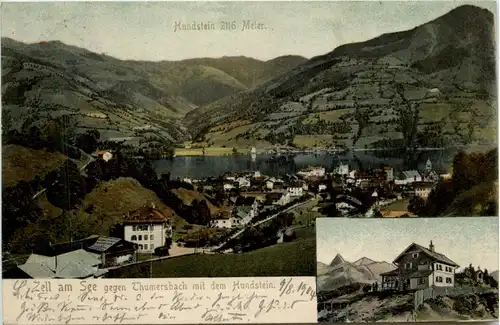 Zell am See, gegen Thumersbach mit dem Hundstein -348056